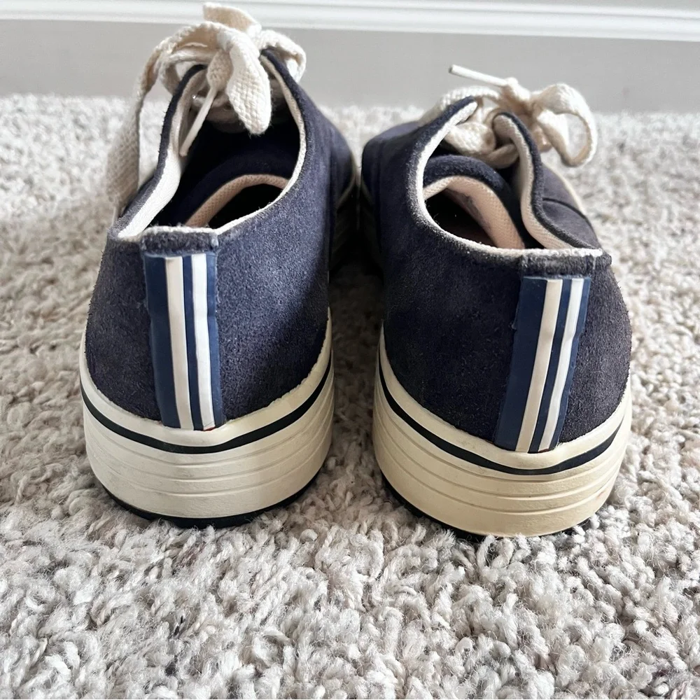 POLO SPORT Men's Dark Blue Suede Lace Up Sneakers Size 8 Low Top Tennis Shoes - Picture 6 of 6